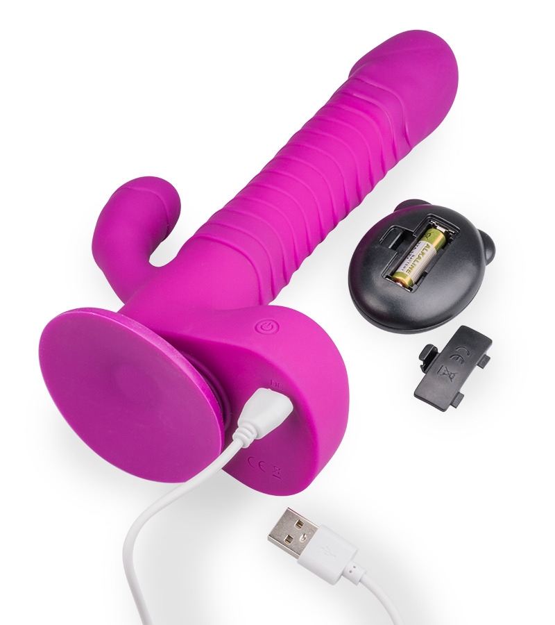 Rabbit-Vibrator mit Saugnapf