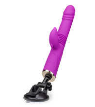 Laden Sie das Bild in den Galerie-Viewer, Rabbit-Vibrator mit Stoßfunktion und Saugnapf Flip