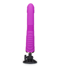Laden Sie das Bild in den Galerie-Viewer, Rabbit-Vibrator mit Stoßfunktion und Saugnapf Flip