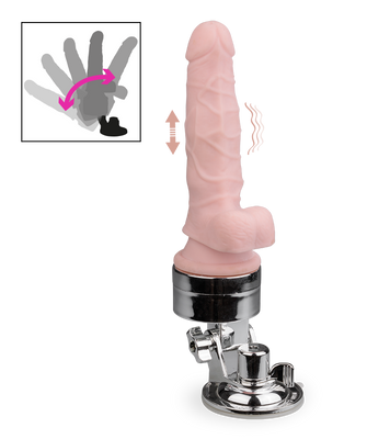 Realistischer Dildovibrator mit Saugfuß-Halterung