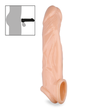 Laden Sie das Bild in den Galerie-Viewer, Realistischer Penis-Extender mit Aderung und Hodenring