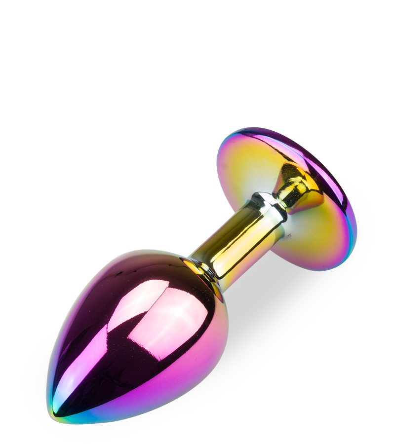 Regenbogenfarbener Rosebud-Analschmuck