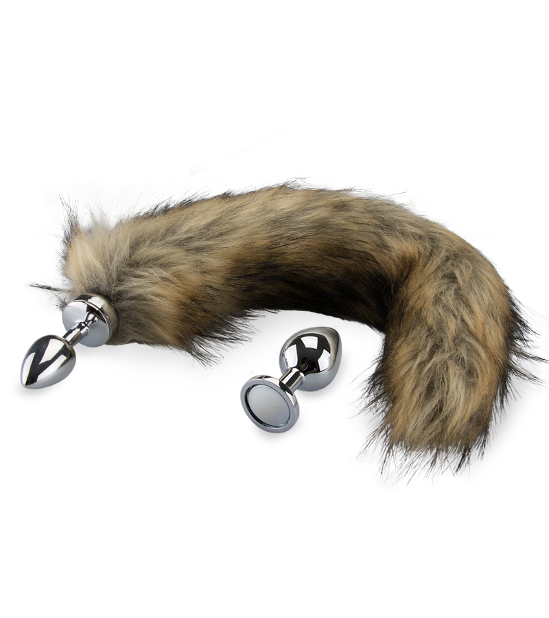 Rosebud-Plug im Doppelpack mit Magnet-Fuchsschwanz