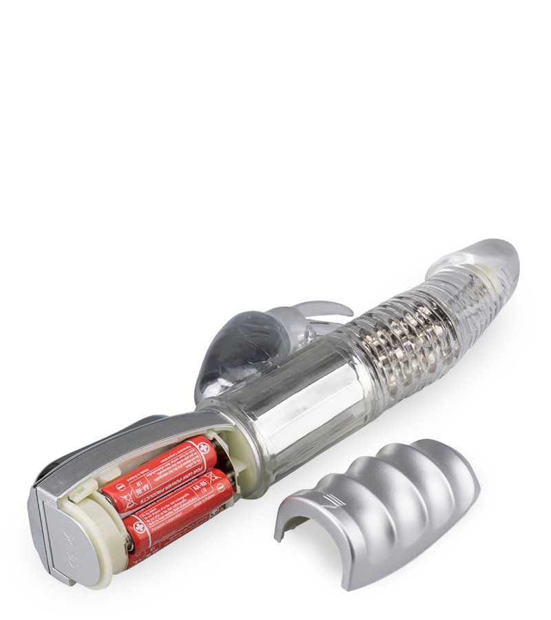 Rotierender Rabbit-Vibrator Silver Pleasure