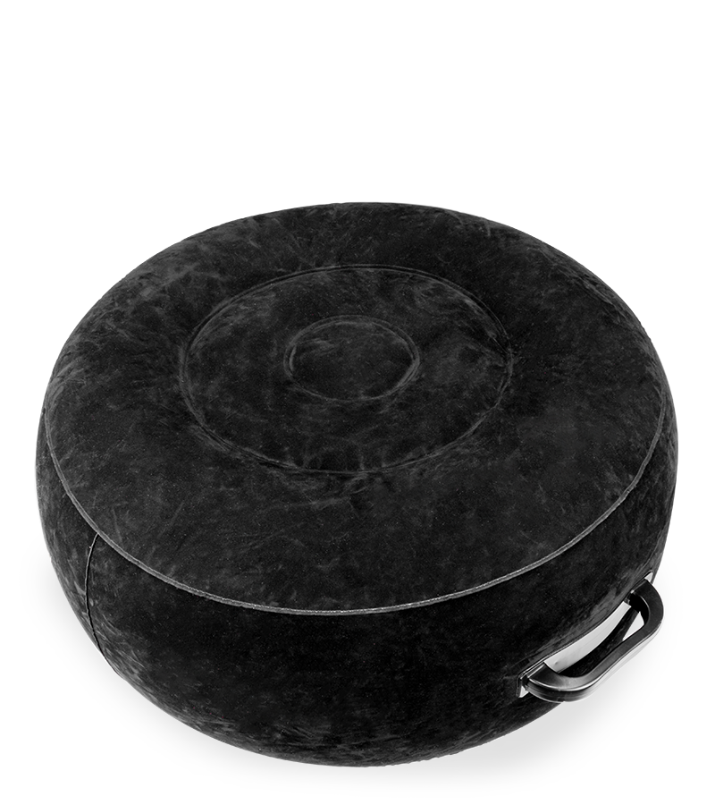 Rundes aufblasbares Sexkissen mit Dildovibrator Crazy Rider