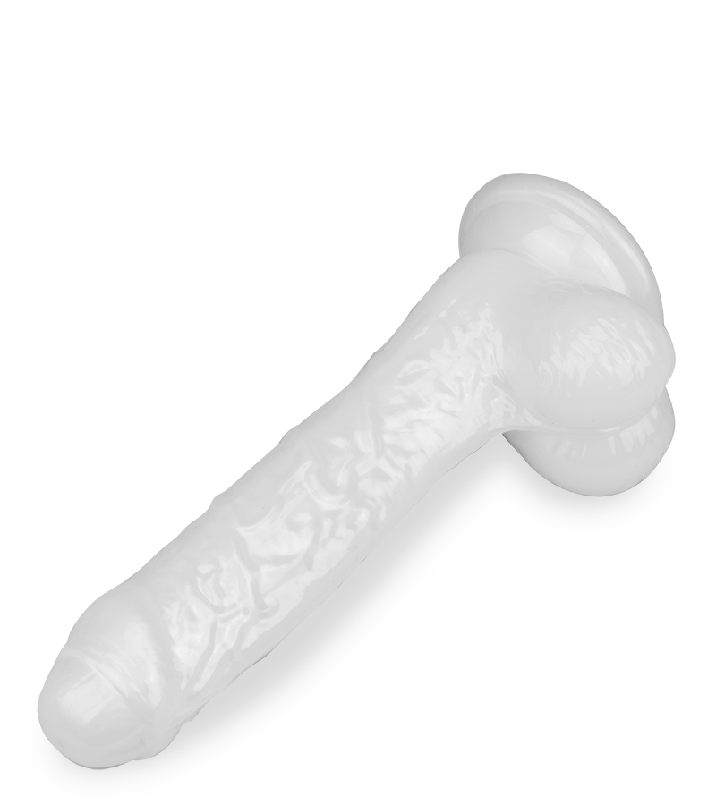 Saugnapf-Dildo mit Vorhaut Woody