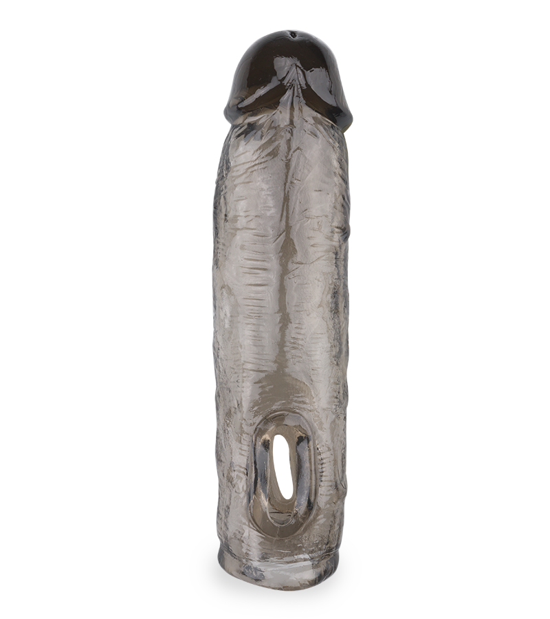 Schwarzes gerilltes Penissleeve Zeus