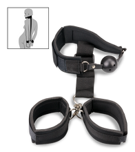 Laden Sie das Bild in den Galerie-Viewer, Set aus Ballknebel und Handfesseln