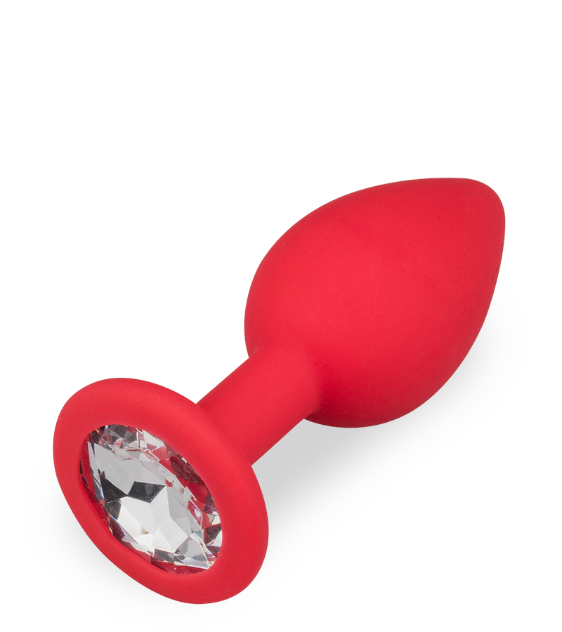 Silikon-Analschmuck mit Schmuckstein – 4 Farben