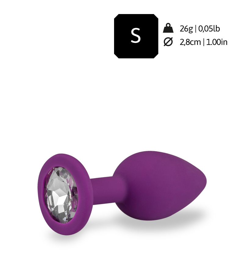 Silikon-Analschmuck mit Schmuckstein – 4 Farben