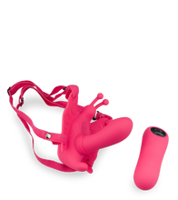 Laden Sie das Bild in den Galerie-Viewer, Slip-Vibrator aus Silikon mit Innendildo, 30 Modi