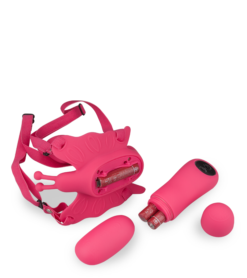 Slip-Vibrator aus Silikon mit Innendildo, 30 Modi