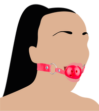 Laden Sie das Bild in den Galerie-Viewer, SM-Ballknebel mit Luftlöchern