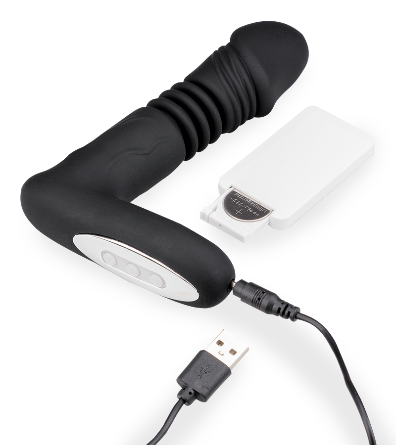 Stoßdildo mit Vibration und Heizung