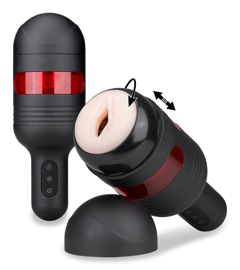 Stoßmasturbator mit Rotation Bell