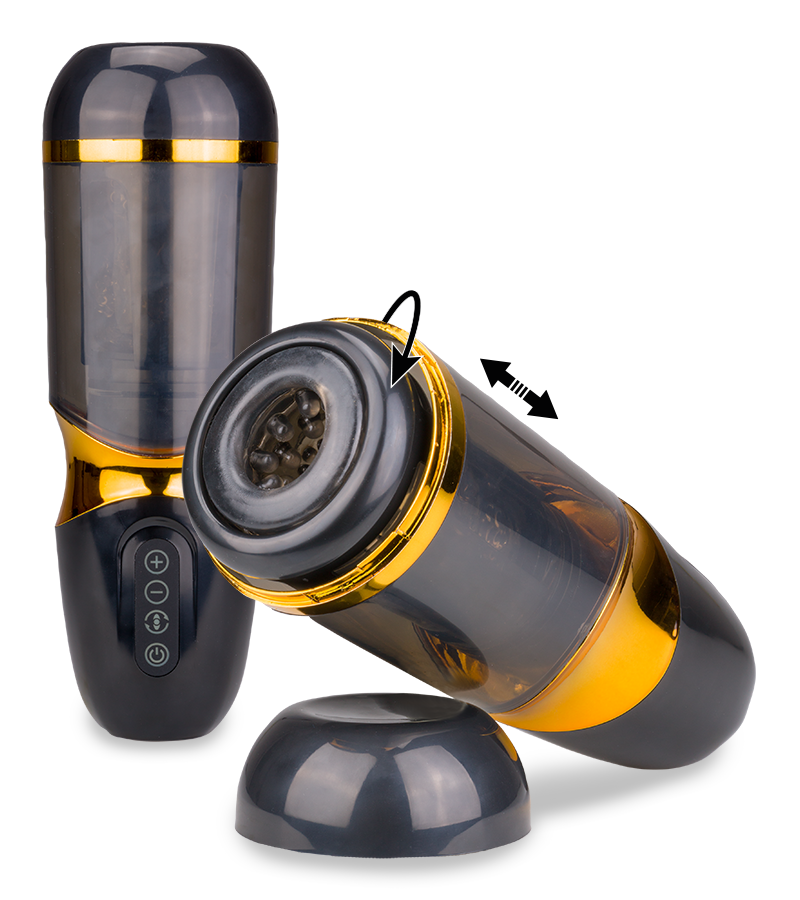 Stoßmasturbator mit Rotation Gust