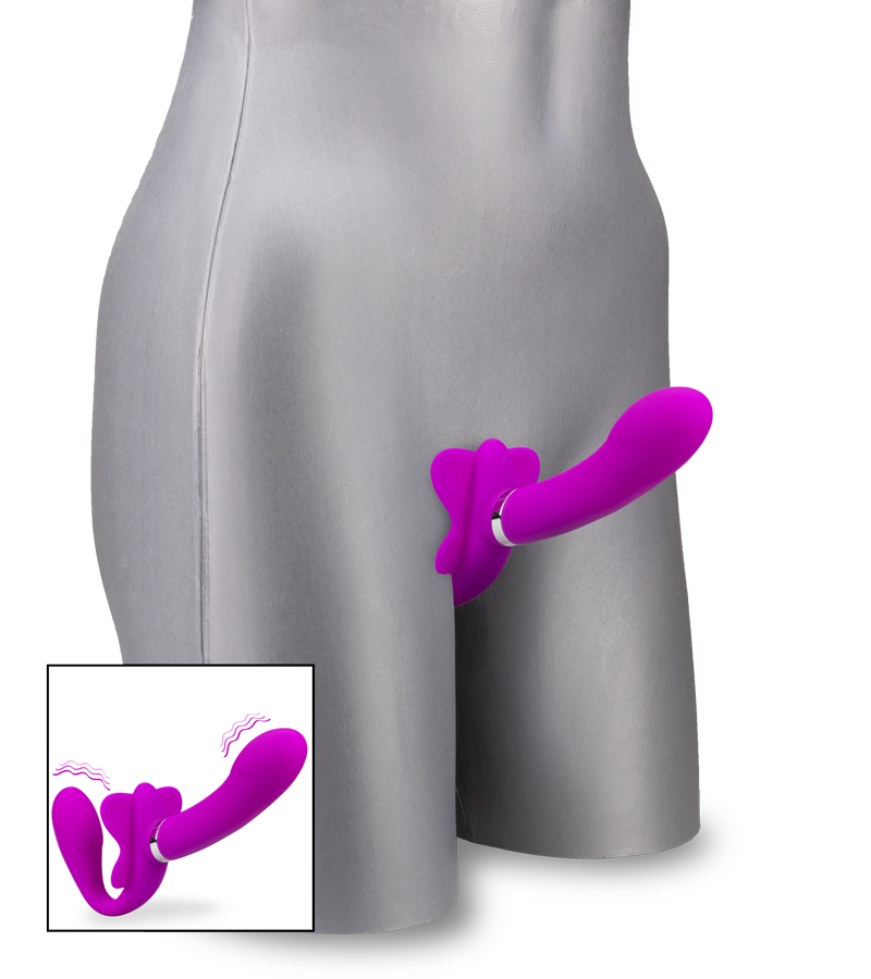 Strapless Strapon mit 12 Modi Butterfly