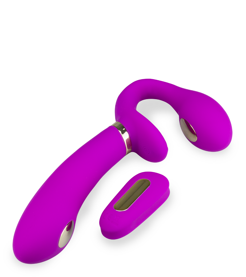 Strapless Strapon mit Vibration und Estim Authority