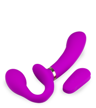 Laden Sie das Bild in den Galerie-Viewer, Strapless Strapon mit Vibration und Estim Authority