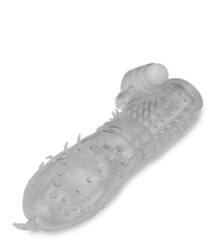Laden Sie das Bild in den Galerie-Viewer, Transparente Penishülle mit Noppen &amp; Vibration