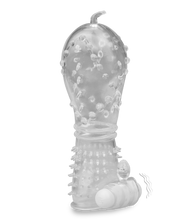 Laden Sie das Bild in den Galerie-Viewer, Transparente Penishülle mit Noppen &amp; Vibration
