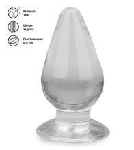 Laden Sie das Bild in den Galerie-Viewer, Transparenter Buttplug mit Saugfuß Softy