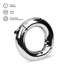 Laden Sie das Bild in den Galerie-Viewer, Verstellbarer Cockring aus Edelstahl Havy