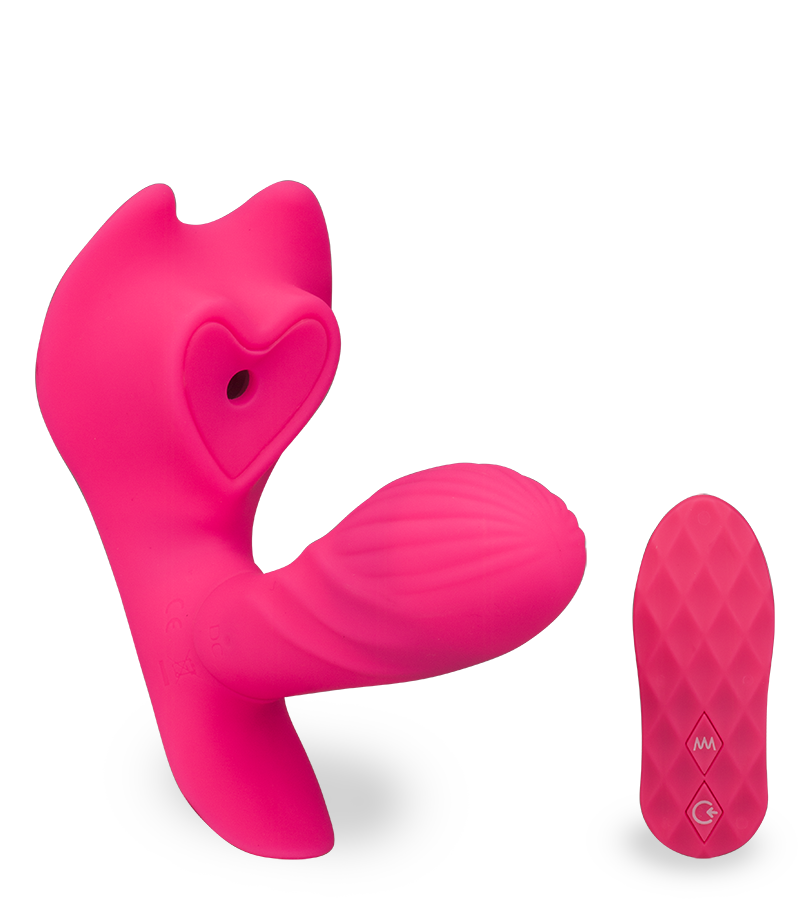 Vibrating Panty mit Druckwellen und Innendildo