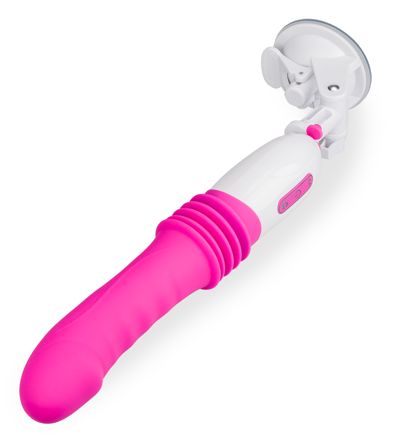 Vibrator mit Stoßfunktion und Saugfuß