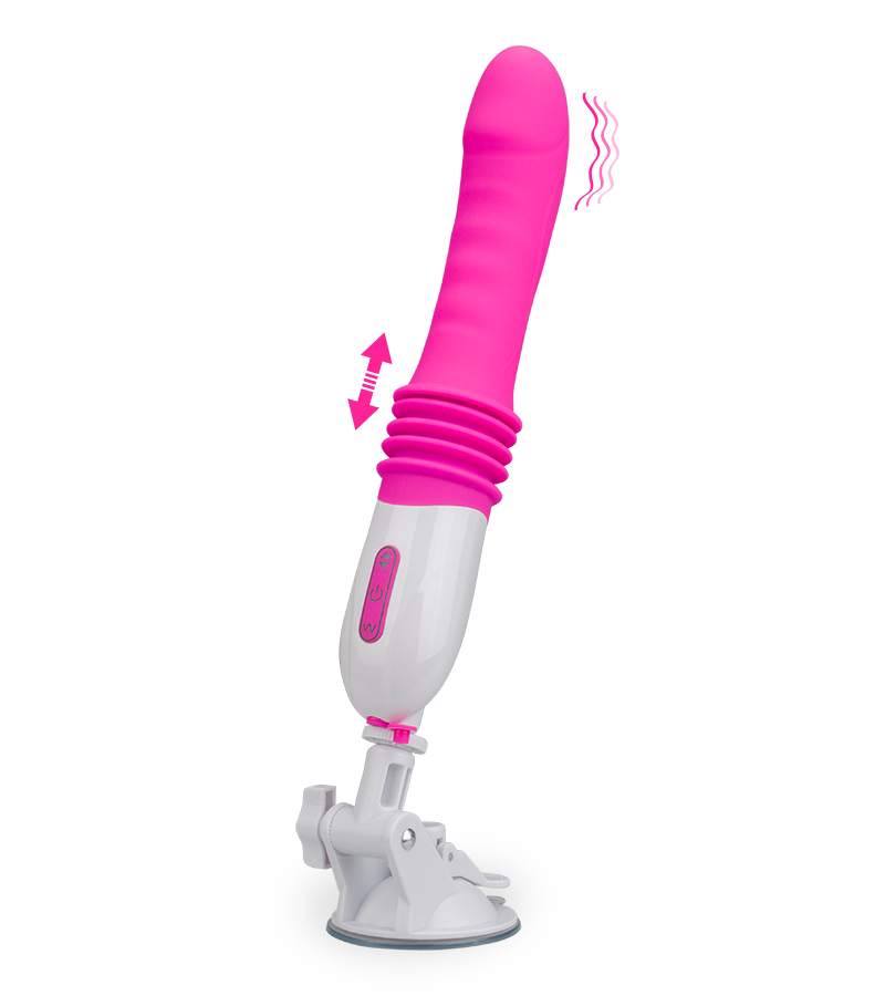 Vibrator mit Stoßfunktion und Saugfuß