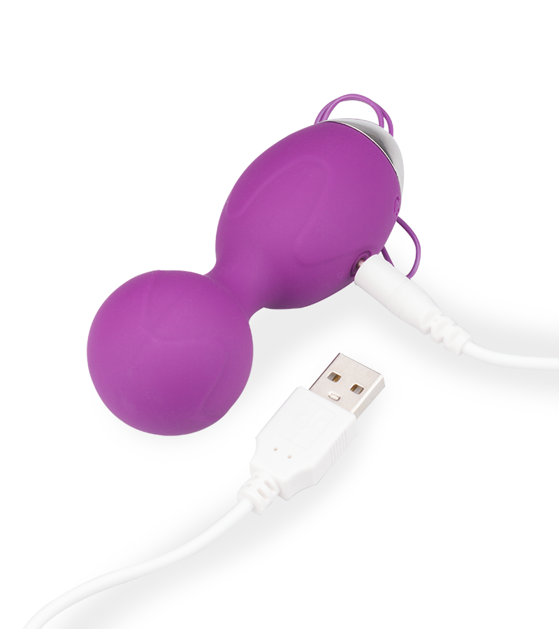 Vibrierende Liebeskugeln mit Klitorisstimulator als Fernbedienung