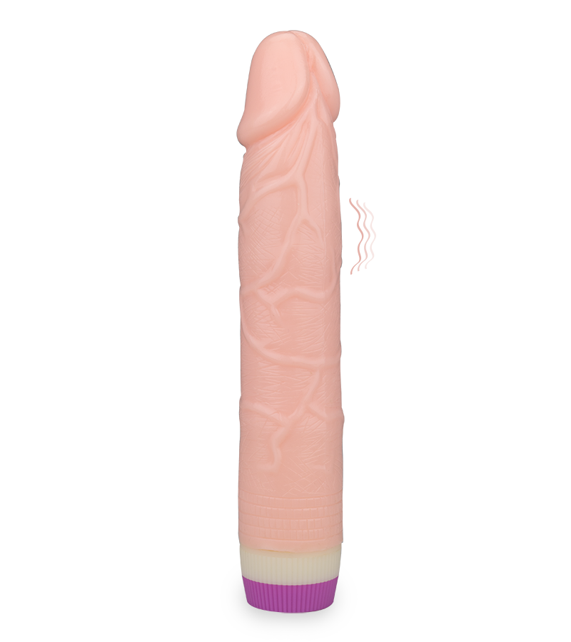 Vibrierender Naturdildo mit Aderung