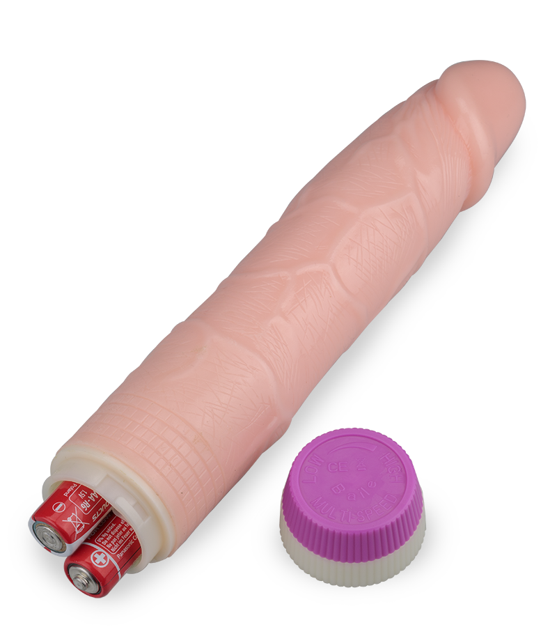 Vibrierender Naturdildo mit Aderung