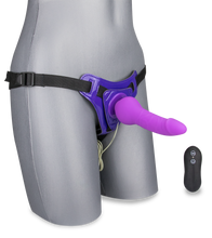 Laden Sie das Bild in den Galerie-Viewer, Vibrierender Strap-On-Dildo mit kugelförmiger Basis