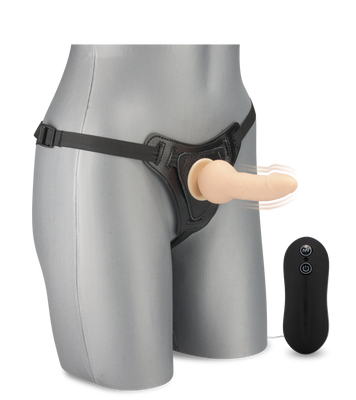 Vibrierender Strap-On-Dildo mit kugelförmiger Basis