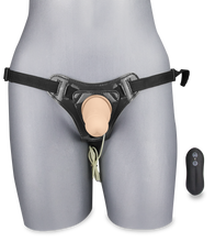 Laden Sie das Bild in den Galerie-Viewer, Vibrierender Strap-On-Dildo mit kugelförmiger Basis