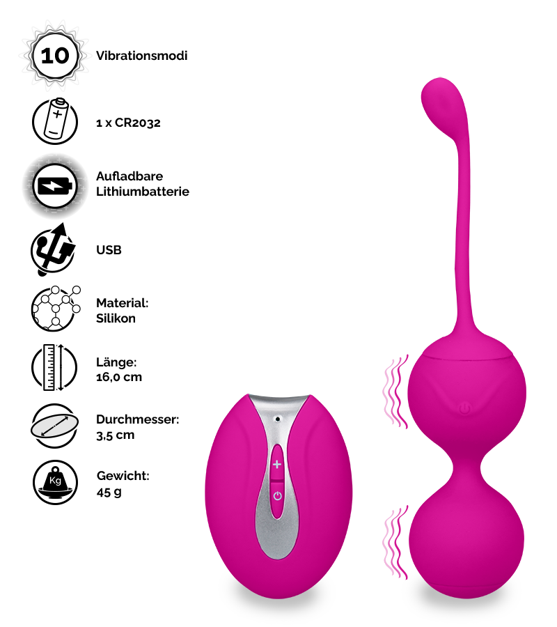 Vibro-Liebeskugeln mit Funk Aphrodite