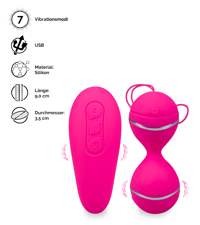 Vibro-Liebeskugeln mit vibrierender Fernbedienung