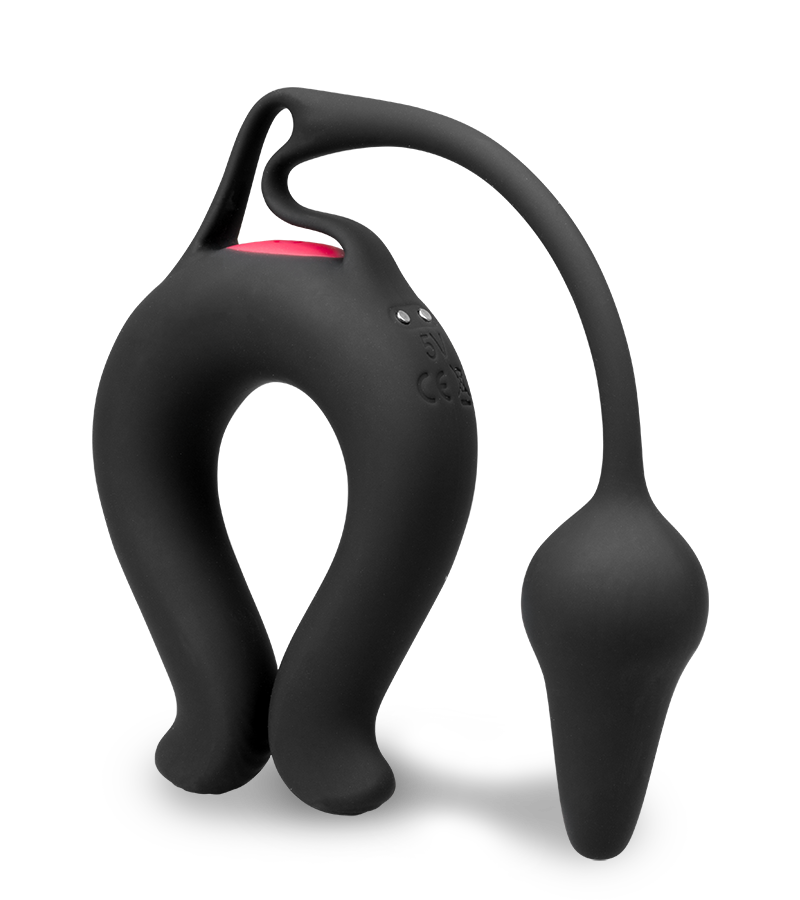 Vibro-Penisring mit Analplug Lucifer