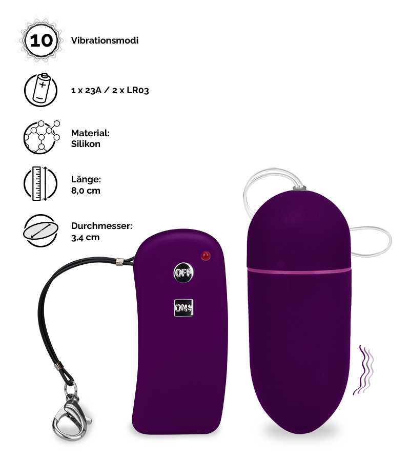 Vibroei mit Fernbedienung Brava - L