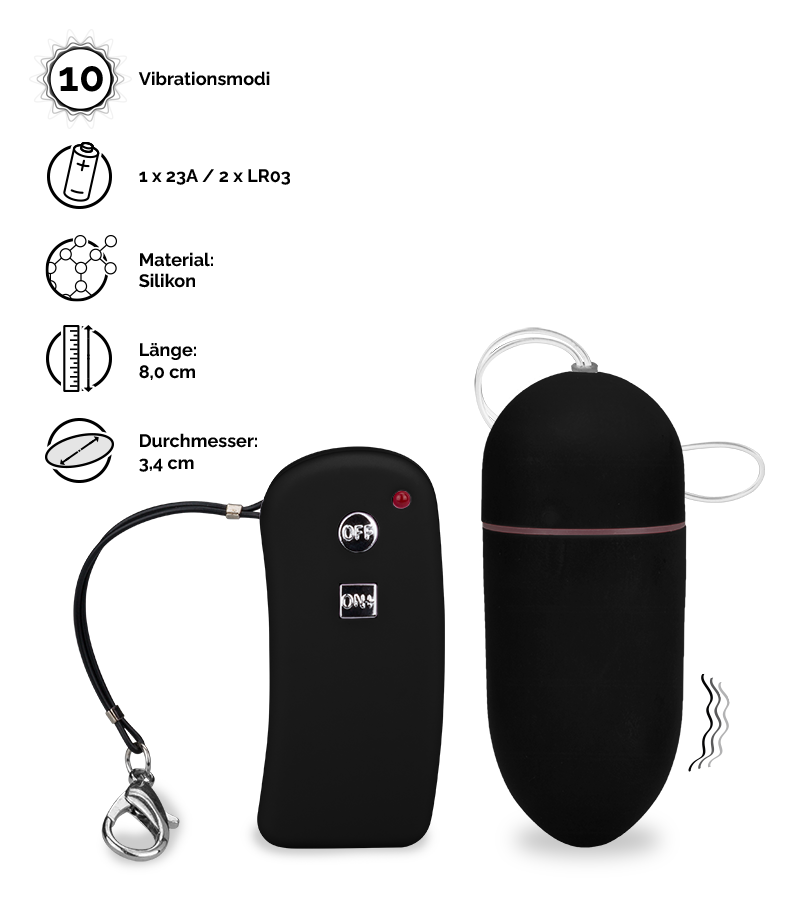 Vibroei mit Fernbedienung Brava - L