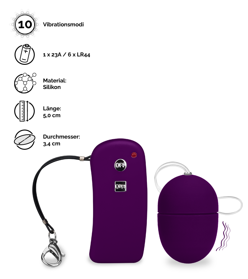 Vibroei mit Fernbedienung Brava - S