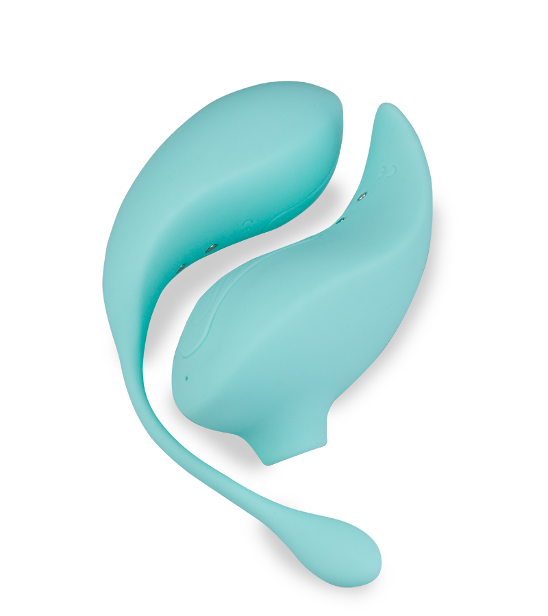 Vibroei mit Klitorissauger als Fernbedienung Namasté