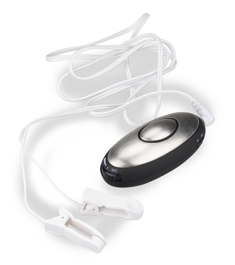 Zwei Klemmen für Elektrosex